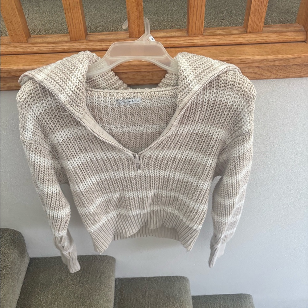 American Eagle Outfitters Cream Cowl Neck Sweater